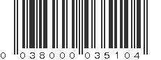 UPC 038000035104