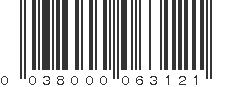 UPC 038000063121