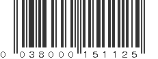 UPC 038000151125