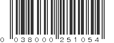 UPC 038000251054