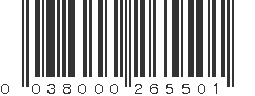 UPC 038000265501