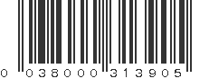 UPC 038000313905