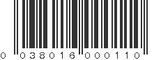 UPC 038016000110