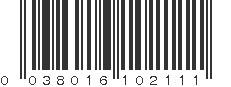 UPC 038016102111