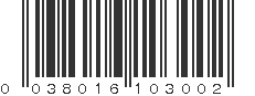 UPC 038016103002