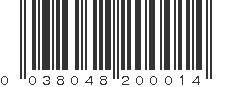 UPC 038048200014