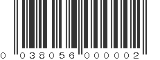 UPC 038056000002