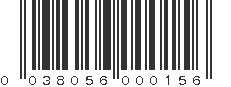 UPC 038056000156