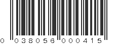 UPC 038056000415