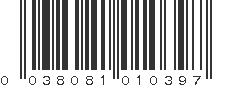 UPC 038081010397