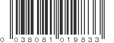 UPC 038081019833