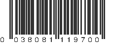 UPC 038081119700