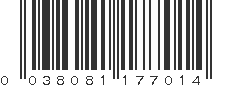 UPC 038081177014