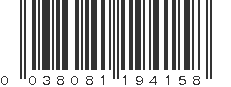 UPC 038081194158