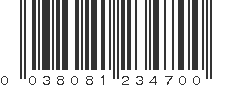 UPC 038081234700