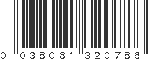 UPC 038081320786