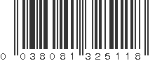 UPC 038081325118