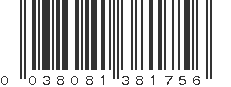 UPC 038081381756