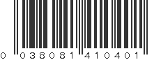 UPC 038081410401