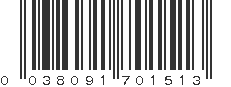 UPC 038091701513