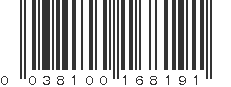 UPC 038100168191