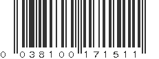 UPC 038100171511