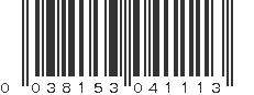 UPC 038153041113