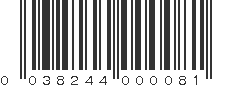 UPC 038244000081