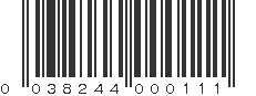 UPC 038244000111