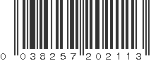 UPC 038257202113