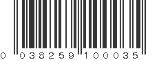 UPC 038259100035