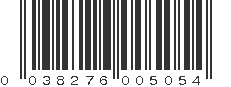 UPC 038276005054