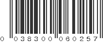 UPC 038300060257