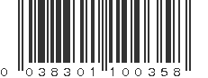 UPC 038301100358