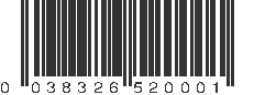 UPC 038326520001