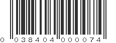 UPC 038404000074