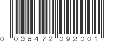 UPC 038472092001