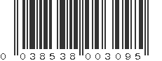 UPC 038538003095