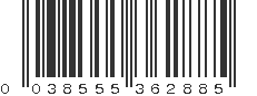 UPC 038555362885