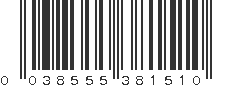 UPC 038555381510