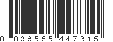 UPC 038555447315