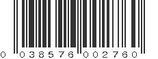 UPC 038576002760