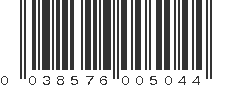 UPC 038576005044