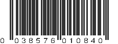 UPC 038576010840