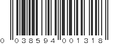 UPC 038594001318