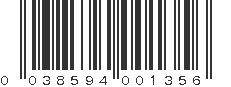 UPC 038594001356