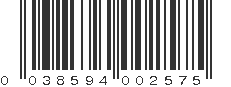 UPC 038594002575