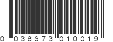 UPC 038673010019