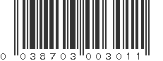 UPC 038703003011