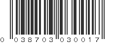 UPC 038703030017